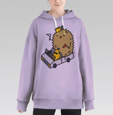 КОРОЛЬ ДУРИАН, Hoodie Long Oversize Fiolet