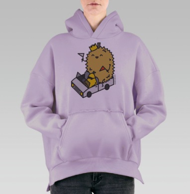 КОРОЛЬ ДУРИАН, Hoodie Oversize Fiolet, утепленная