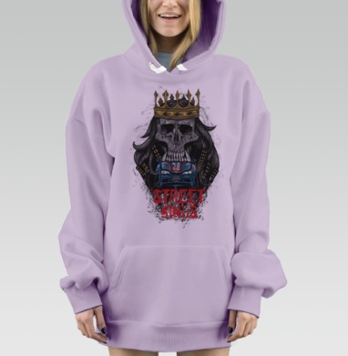 Король Улиц, Hoodie Mjhigh Dig Mel, Fiolet, утепленная