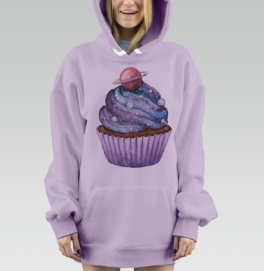 Космический десерт, Hoodie Mjhigh Dig Mel, Fiolet, утепленная