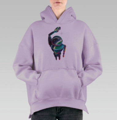 Космический посланник, Hoodie Oversize Fiolet, утепленная