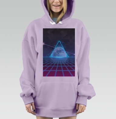 Космическое ретро, Hoodie Mjhigh Dig Mel, Fiolet, утепленная