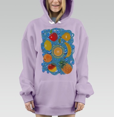 Космофрукты, Hoodie Mjhigh Dig Mel, Fiolet, утепленная