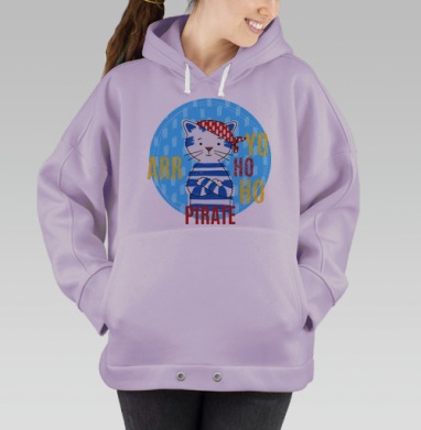 Кот-Пират, Hoodie Oversize Fiolet