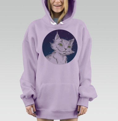 Кот Бормот, Hoodie Mjhigh Dig Mel, Fiolet, утепленная
