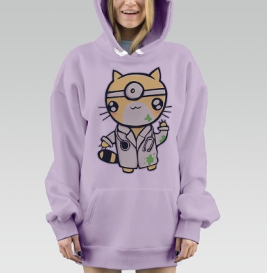 Котоврач, Hoodie Mjhigh Dig Mel, Fiolet, утепленная