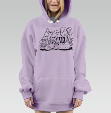 Крадущийся, Hoodie Mjhigh Dig Mel, Fiolet, утепленная