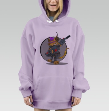 Крутой  Кот, Hoodie Mjhigh Dig Mel, Fiolet, утепленная
