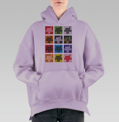 КТМ ХАСКА КАВА ЯМАХА ХОНДА, Hoodie Oversize Fiolet, утепленная