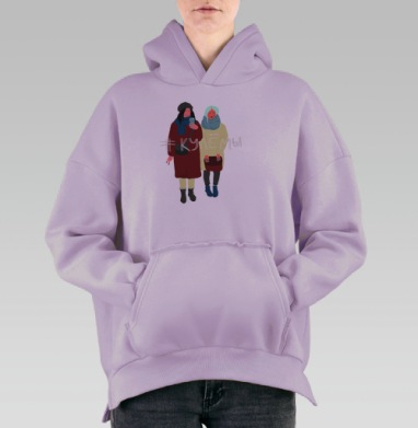 Кулёмы, Hoodie Oversize Fiolet, утепленная