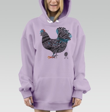Курочка, Hoodie Mjhigh Dig Mel, Fiolet, утепленная