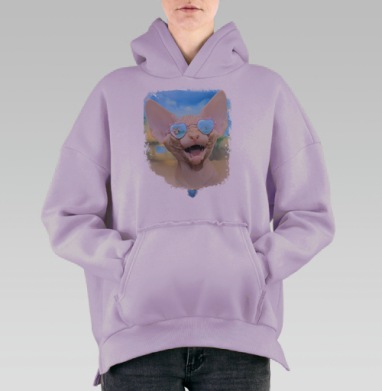 Курортный роман, Hoodie Oversize Fiolet, утепленная