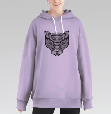 Львица, Hoodie Long Oversize Fiolet