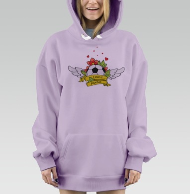 Лав из..., Hoodie Mjhigh Dig Mel, Fiolet, утепленная