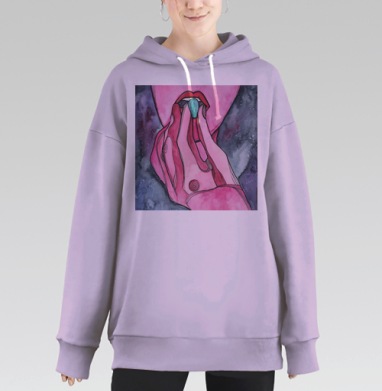 Леденец - Мир, Hoodie Long Oversize Fiolet