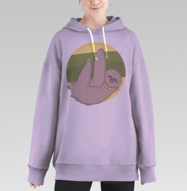 Ленивец, Hoodie Long Oversize Fiolet