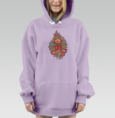 Летняя абстракция для тебя, Hoodie Mjhigh Dig Mel, Fiolet, утепленная