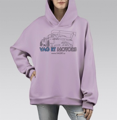 Линейный контур спортивного авто с аэродинамикой, Hoodie Mono Fiolet, оверсайз, утепленная