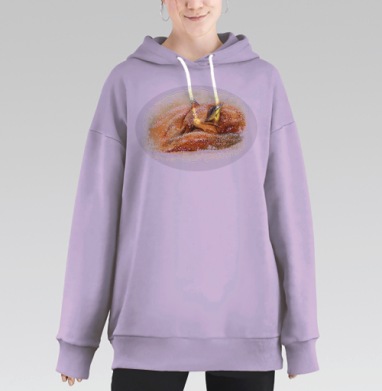 Лиса и снег, Hoodie Long Oversize Fiolet