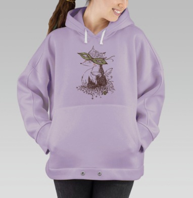 Лиска в маске, Hoodie Oversize Fiolet
