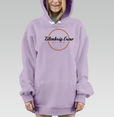 Логотип Eilenkrig Crew Москва с яркой окружностью, Hoodie Mjhigh Dig Mel, Fiolet, утепленная