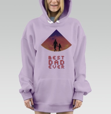 Лучшему папе, Hoodie Mjhigh Dig Mel, Fiolet, утепленная