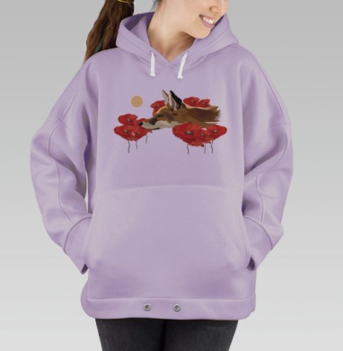 Любопытный лис, Hoodie Oversize Fiolet