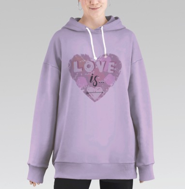 Любовь это, Hoodie Long Oversize Fiolet
