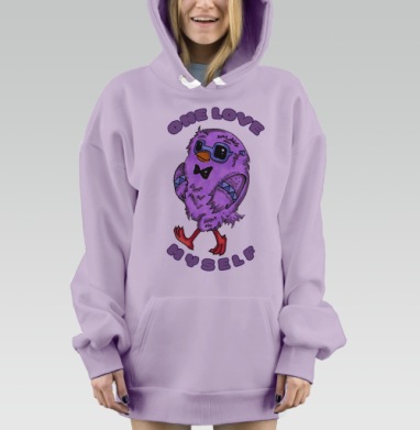 Любовь к себе, Hoodie Mjhigh Dig Mel, Fiolet, утепленная