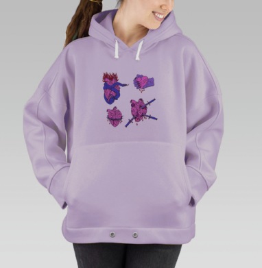 Любовь зла., Hoodie Oversize Fiolet