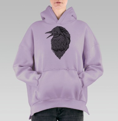 Лютый ворон, Hoodie Oversize Fiolet, утепленная
