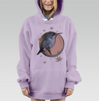 Маленькая Маленькая Колибри, Hoodie Mjhigh Dig Mel, Fiolet, утепленная