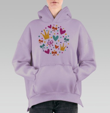 Маленькая принцесса, Hoodie Oversize Fiolet, утепленная
