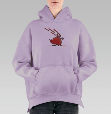 Маленький фейерверк, Hoodie Oversize Fiolet, утепленная