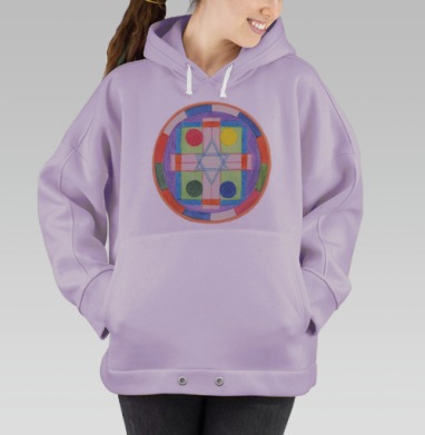 Мандала Четырех Стихий, Hoodie Oversize Fiolet