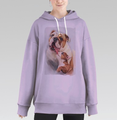 Материнская любовь, Hoodie Long Oversize Fiolet