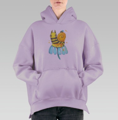 Медовая улитка, Hoodie Oversize Fiolet, утепленная