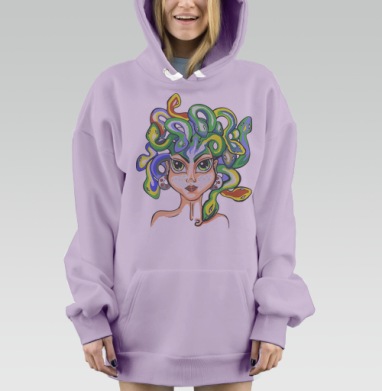 Медуза горгона, Hoodie Mjhigh Dig Mel, Fiolet, утепленная