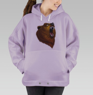 Медведь недоволен, Hoodie Oversize Fiolet