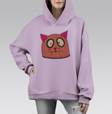 мексикот, Hoodie Mono Fiolet, оверсайз, утепленная