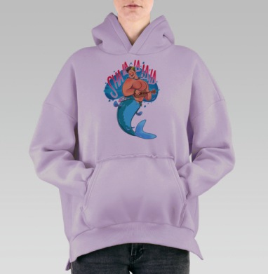 МерМей - музыка, Hoodie Oversize Fiolet, утепленная