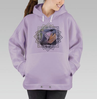 Messenger / Мессенджер, Hoodie Oversize Fiolet