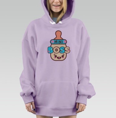 Мини Босс, Hoodie Mjhigh Dig Mel, Fiolet, утепленная