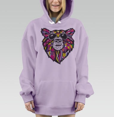 Мишка, Hoodie Mjhigh Dig Mel, Fiolet, утепленная