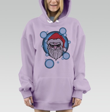 Модный Дед Мороз, Hoodie Mjhigh Dig Mel, Fiolet, утепленная