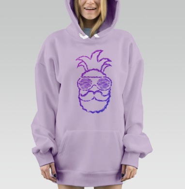 Модный фрукт, Hoodie Mjhigh Dig Mel, Fiolet, утепленная