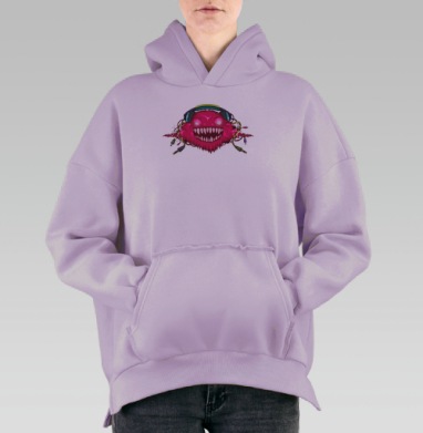 Монструозное Музоблако, Hoodie Oversize Fiolet, утепленная