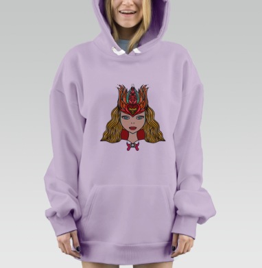 Море Любви, Hoodie Mjhigh Dig Mel, Fiolet, утепленная