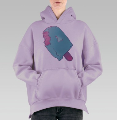 Морожено, Hoodie Oversize Fiolet, утепленная