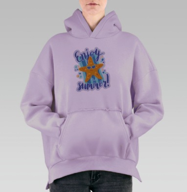 Морская звезда, Hoodie Oversize Fiolet, утепленная